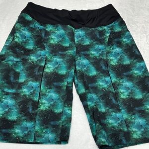 Shredly Women’s MTB Curvy Galaxy Print Shorts 12